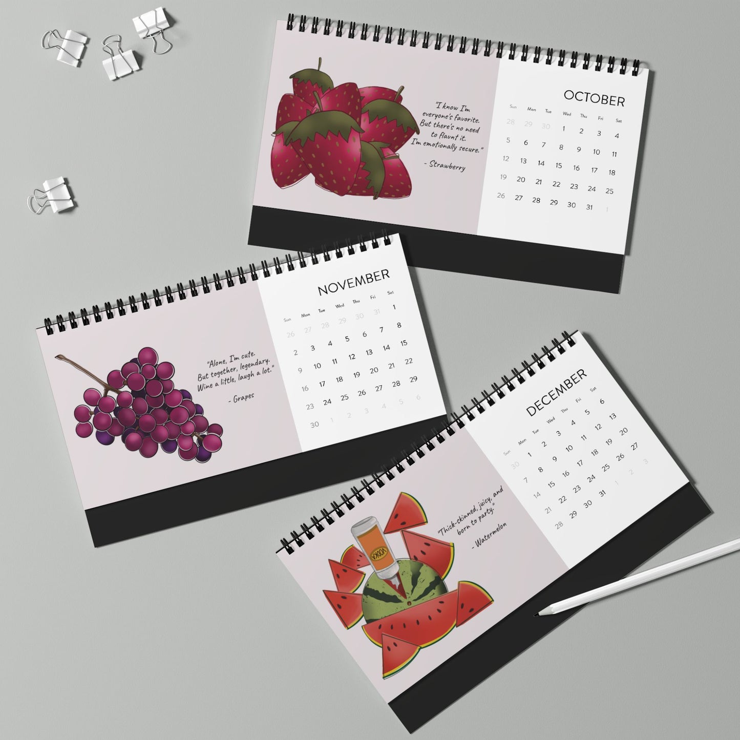 Fruit Mantra - Desktop Calendar (2025 grid)