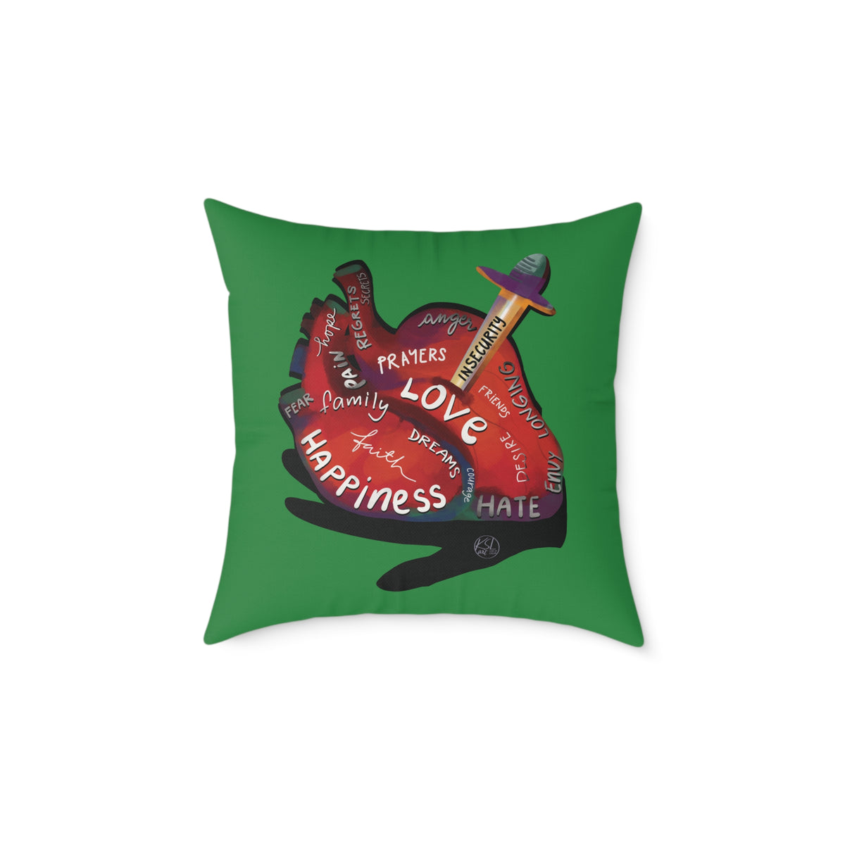 The Container — What's in Your Heart? Throw Pillow