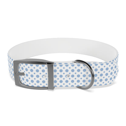 Big and Small Blue Dots Custom Dog Collar