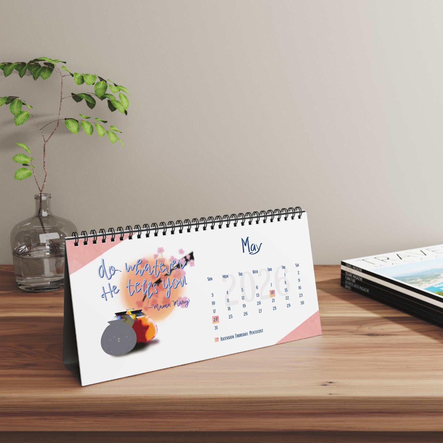 Colorful Butterfly Desktop Calendar | Inspirational Desk Decor, Yearly Planner, Office Gift, Mindfulness Reminder, 2026 Calendar