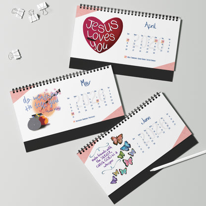 Colorful Butterfly Desktop Calendar | Inspirational Desk Decor, Yearly Planner, Office Gift, Mindfulness Reminder, 2026 Calendar