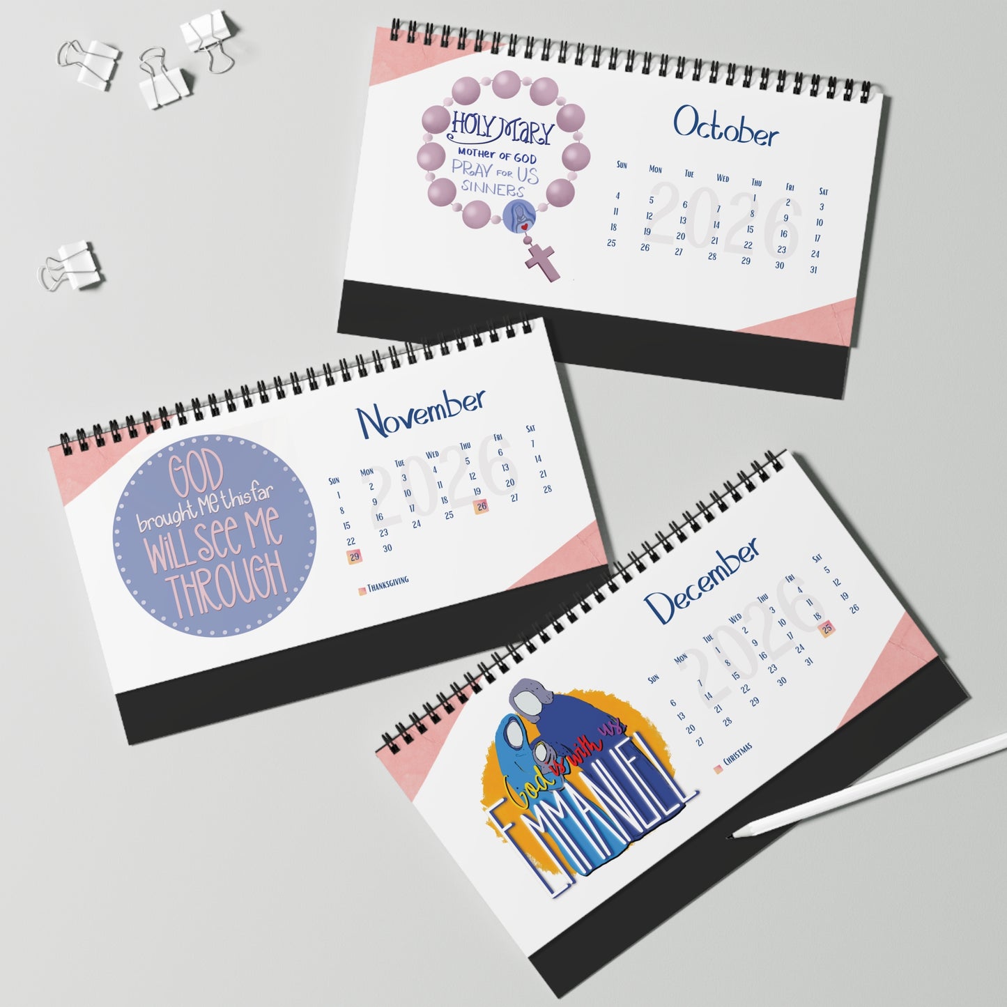 Colorful Butterfly Desktop Calendar | Inspirational Desk Decor, Yearly Planner, Office Gift, Mindfulness Reminder, 2026 Calendar
